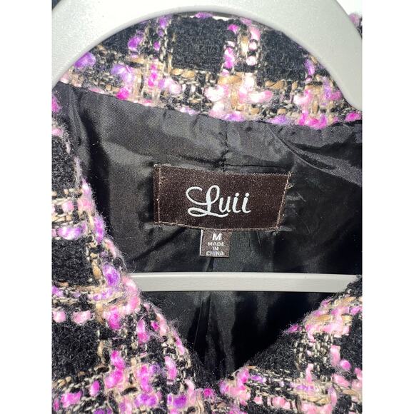 Luii Women's Blazer/Jacket Tweed Vest Multicolor  - size M - G20 - Picture 4 of 5